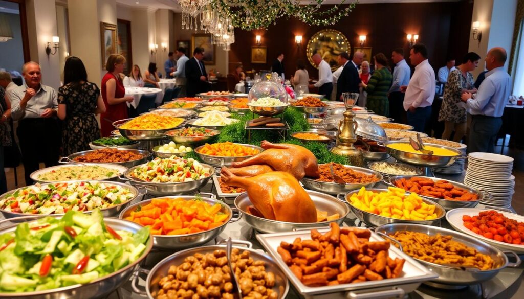 Serving food for a crowd