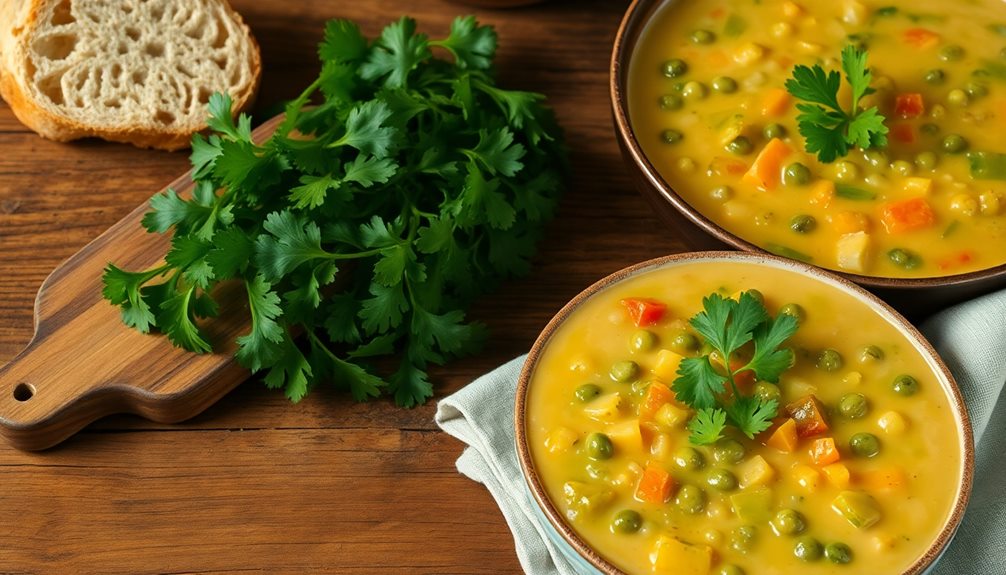add herbs before serving