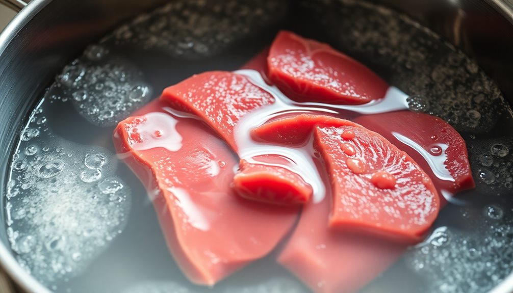 blanch sliced beef preparation