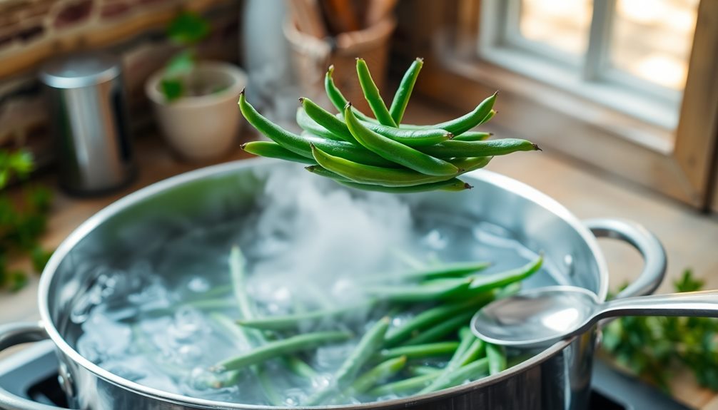 blanch vegetables in boiling