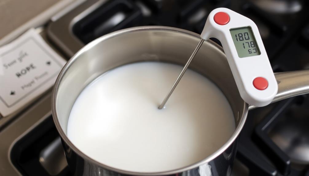 boil milk until simmering