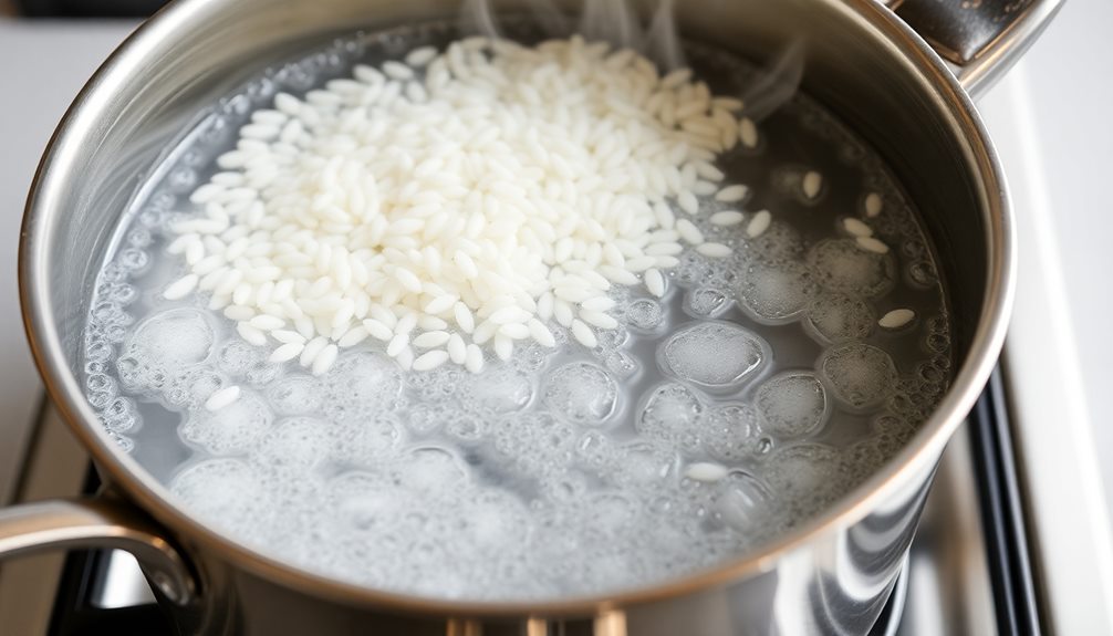 boil rice with water