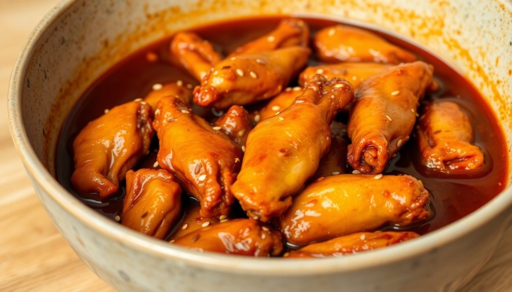 coat wings with sauce