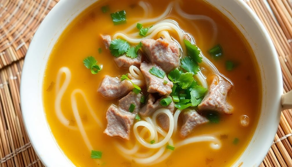 complex vietnamese vermicelli soup