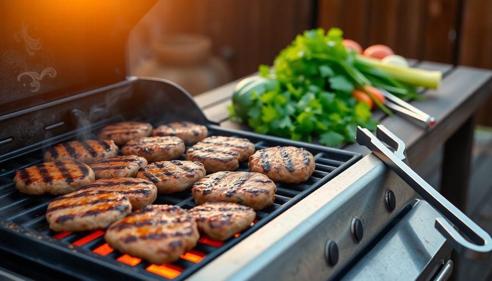 cook patties on grill