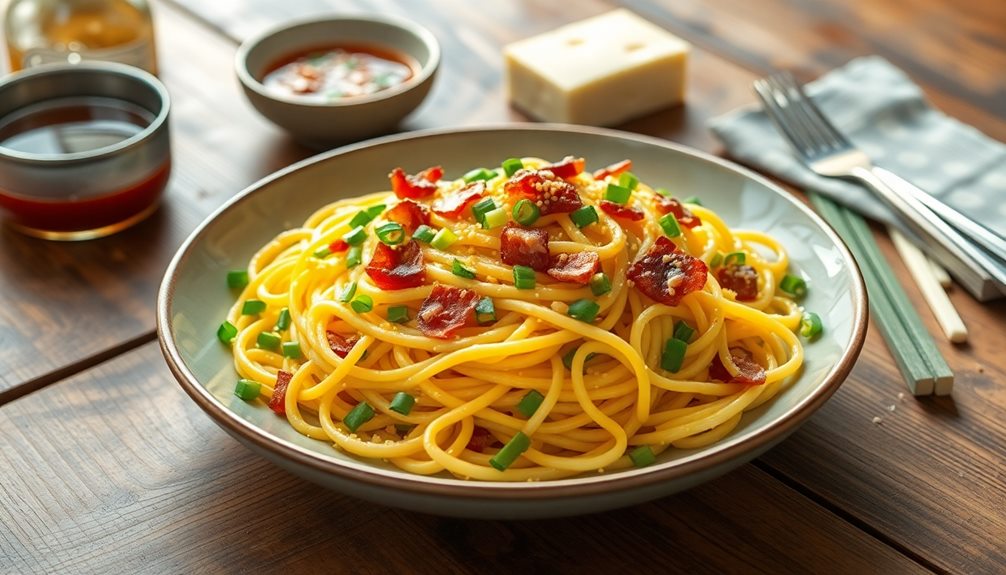 creamy korean carbonara twist