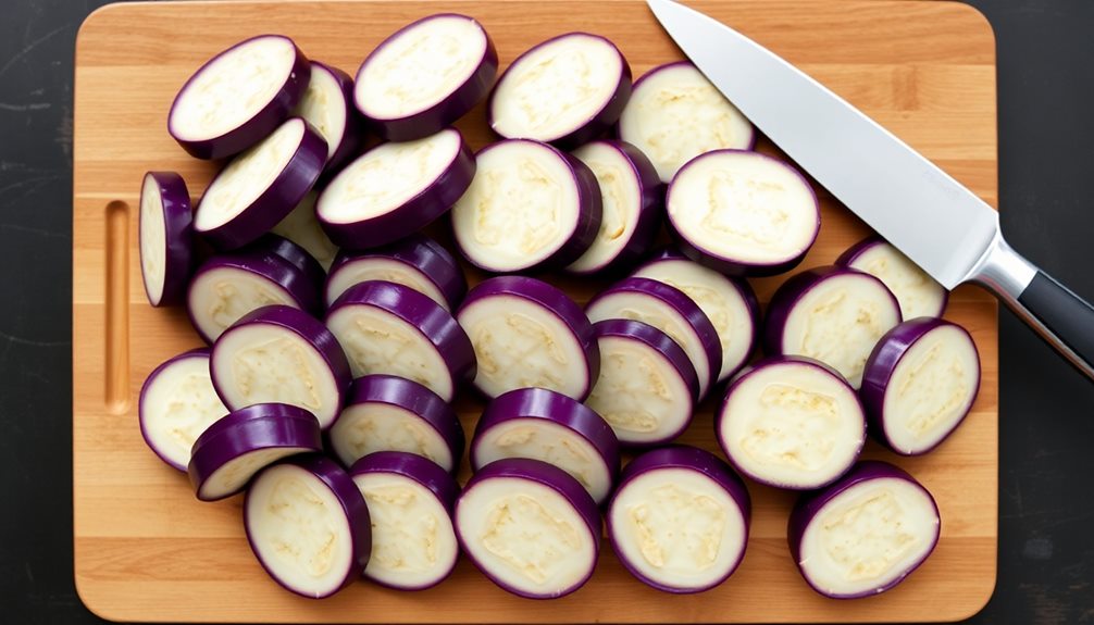 cut eggplant into cubes