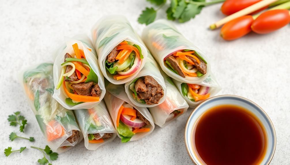 delicious vietnamese spring rolls