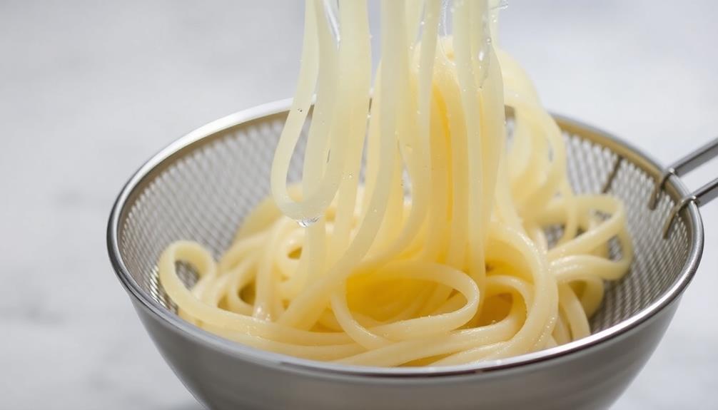 drain and rinse noodles