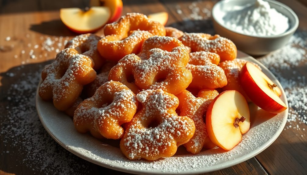 dusting with powdered sugar