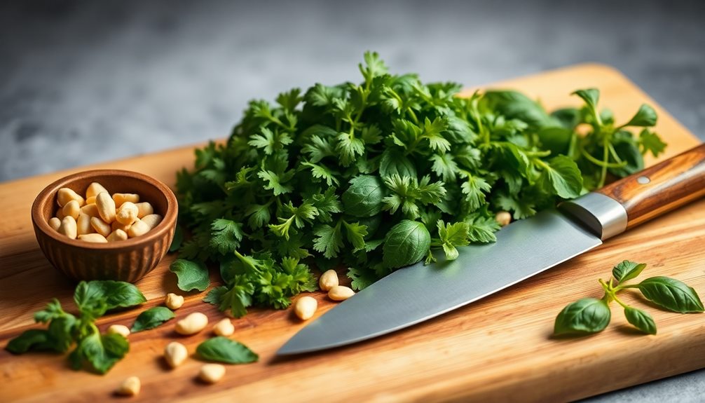 finely chop fresh herbs