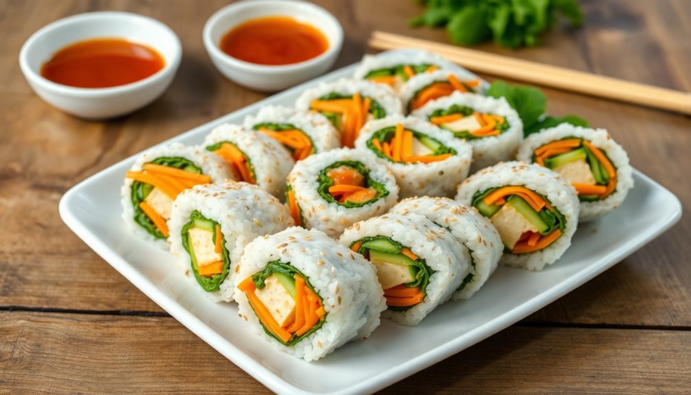 flavorful healthy tofu kimbap