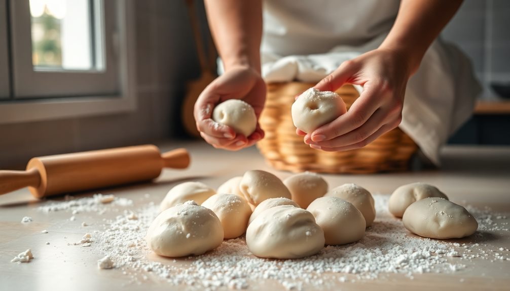 form dough into balls