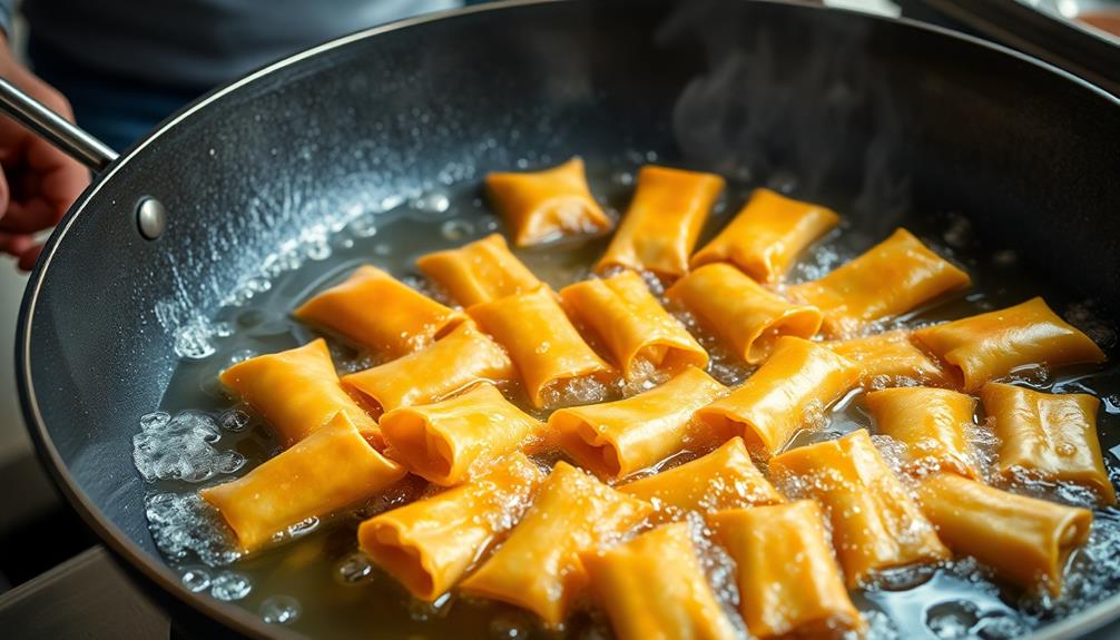 fry rolls golden brown