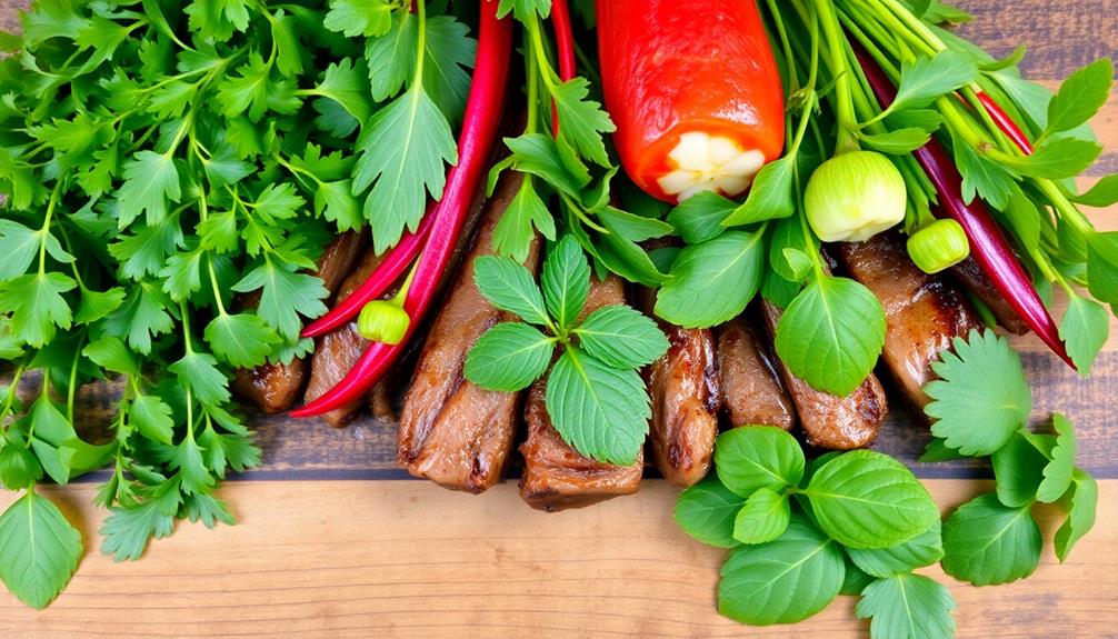 garnish with fresh herbs