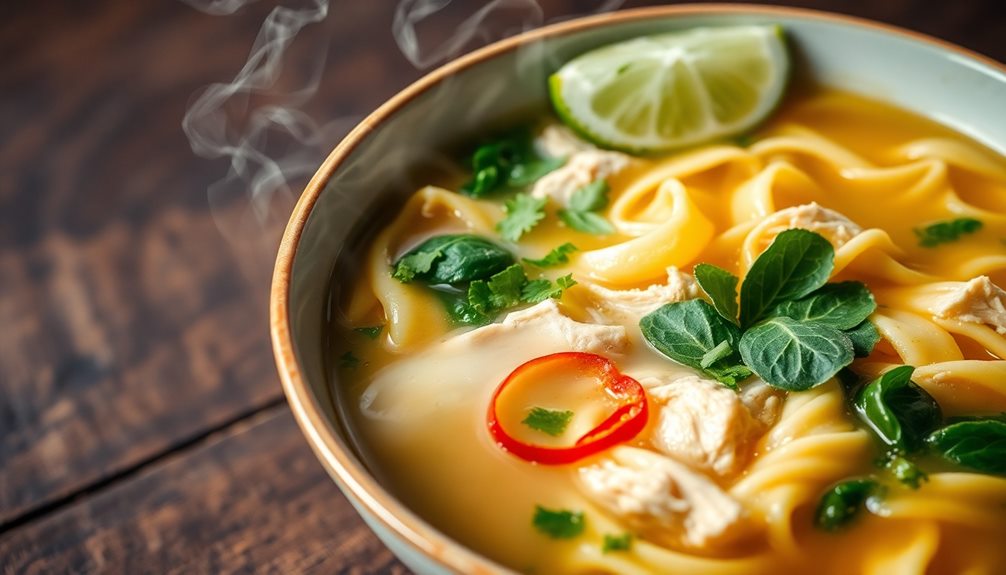 garnish with fresh herbs