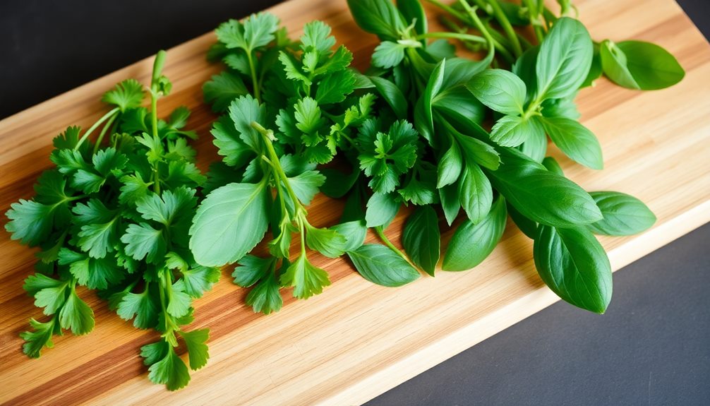 garnish with fresh herbs