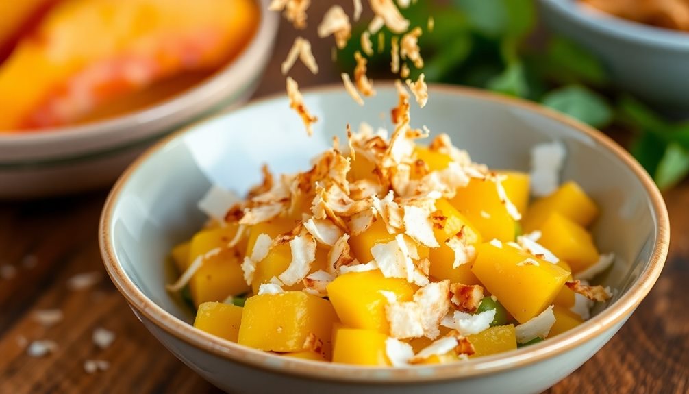 garnish with toasted coconut
