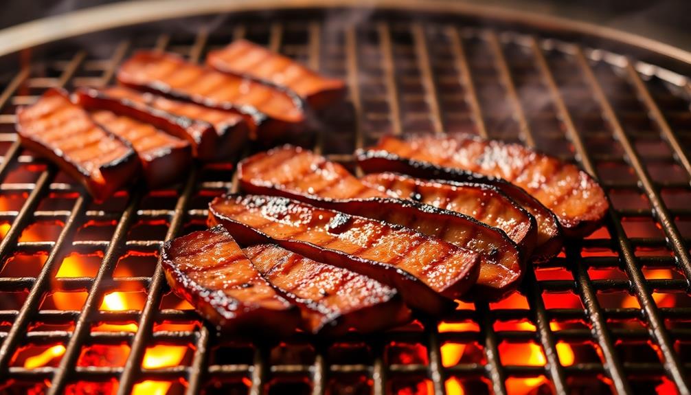 grill pork over charcoal