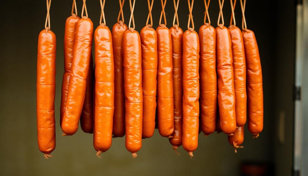 hang sausages for drying