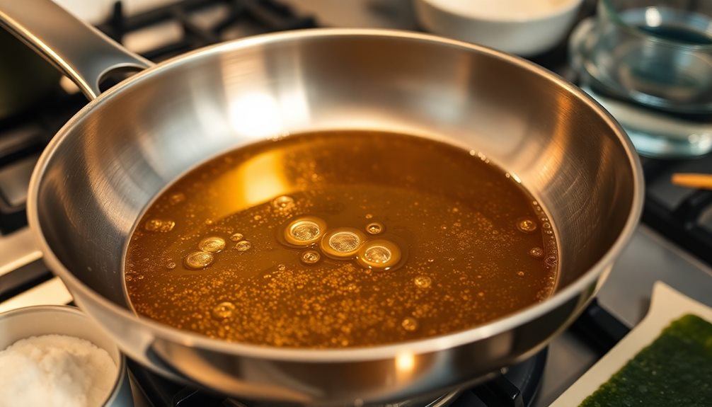 heat oil for frying