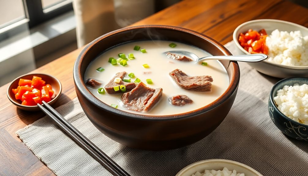 homemade korean ox bone soup