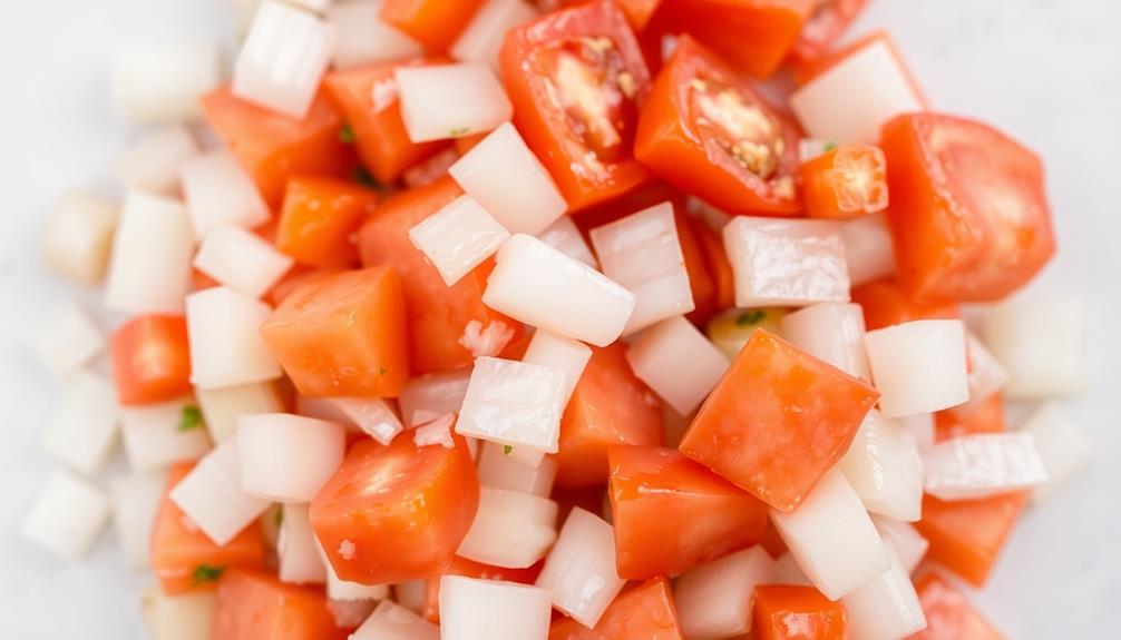 incorporate chopped onions tomatoes