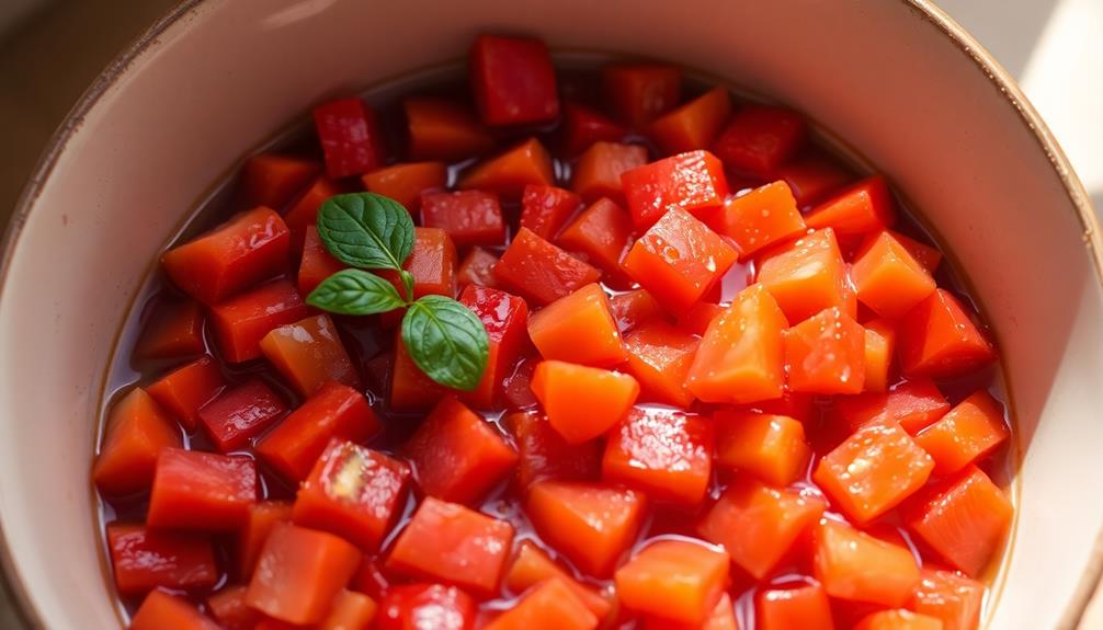 incorporate diced tomatoes