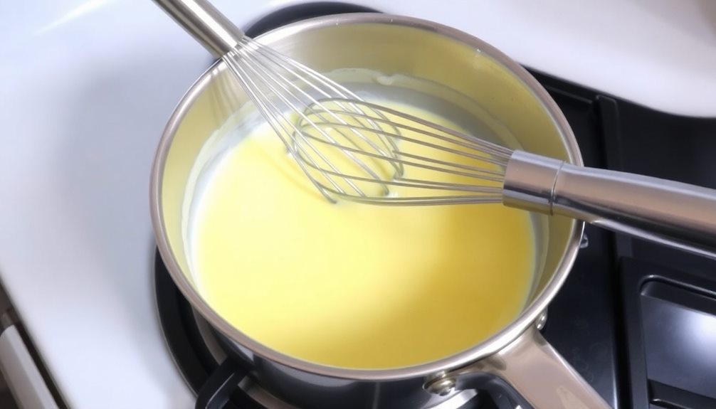 incorporate whisked eggs