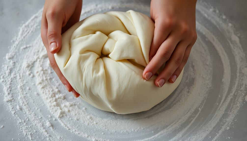 knead dough thoroughly step