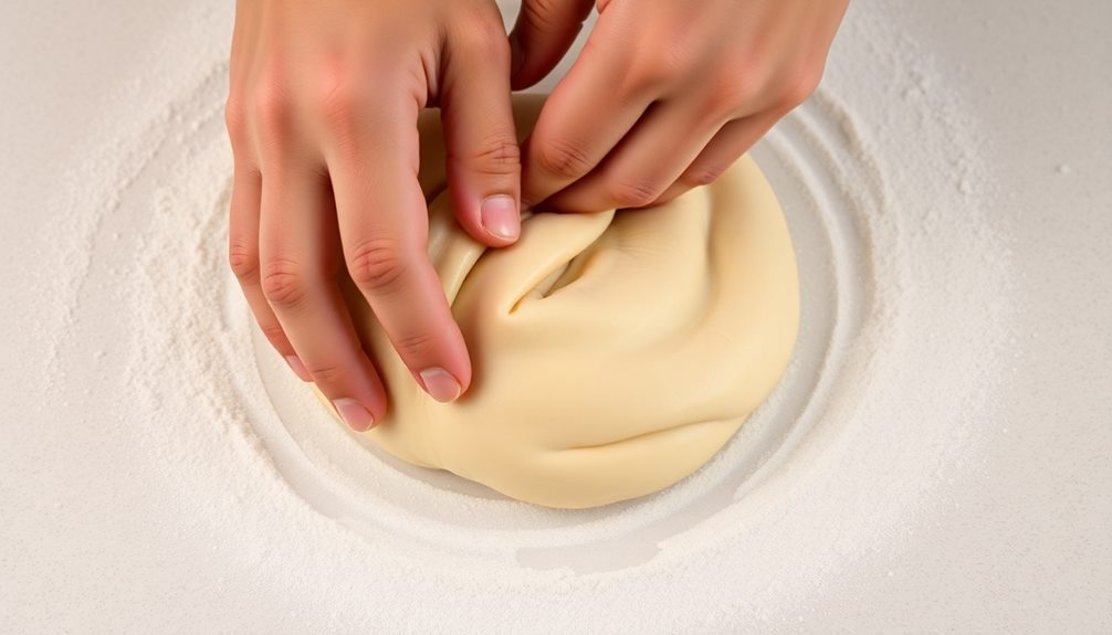 knead dough until elastic