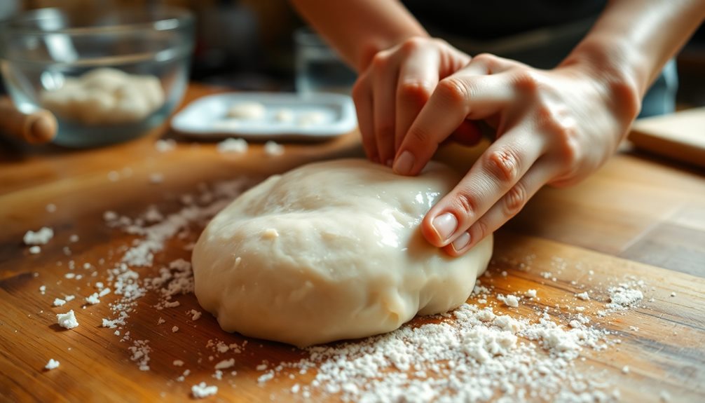 knead dough until smooth