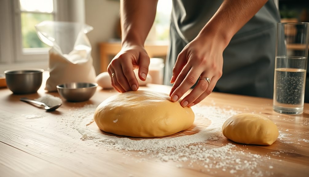 knead dough until smooth