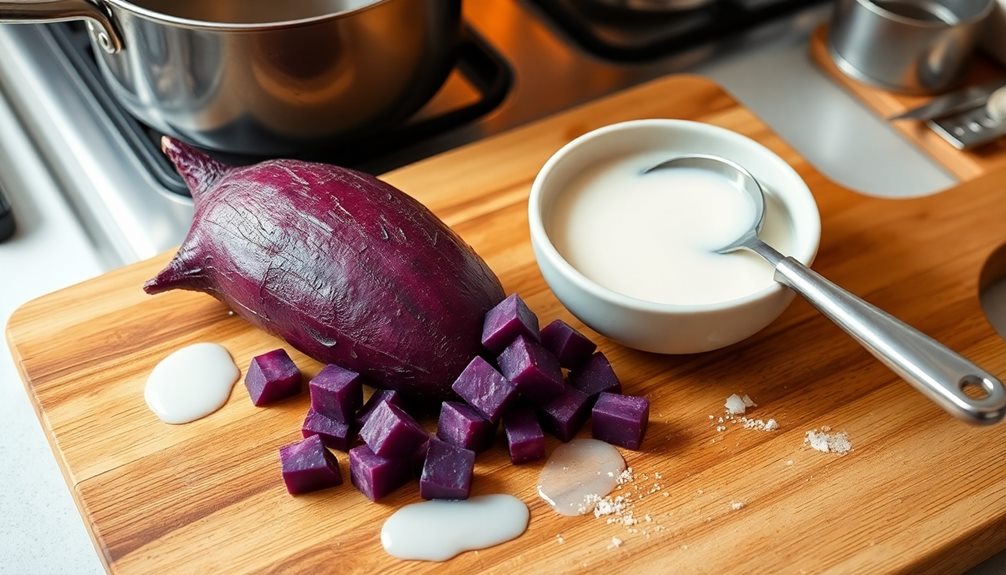 mash with coconut milk