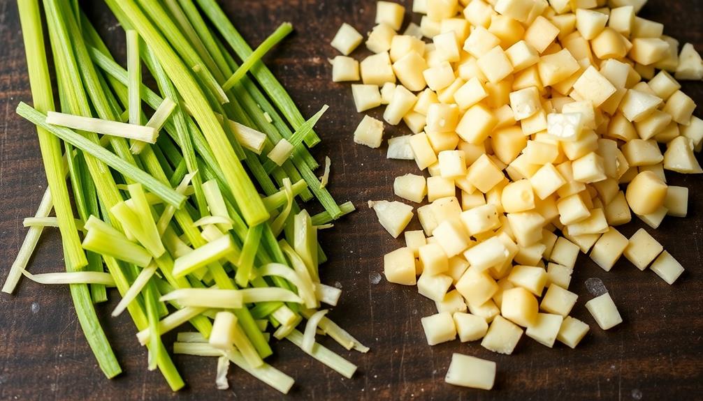 mince lemongrass and garlic