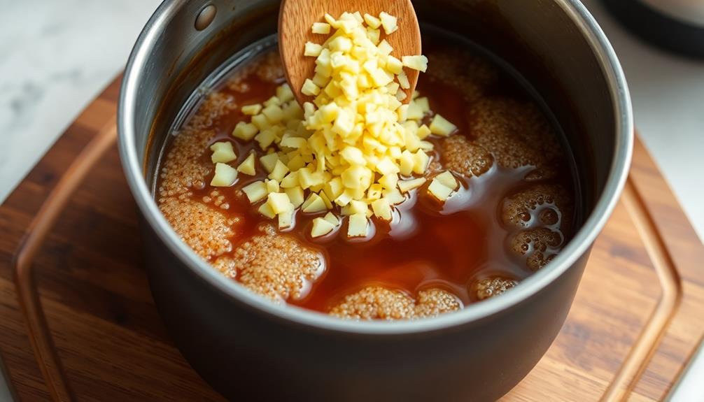 mix ginger sugar water