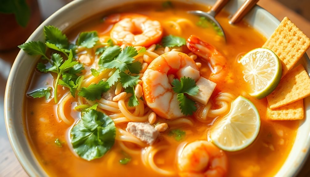 noodles added to broth
