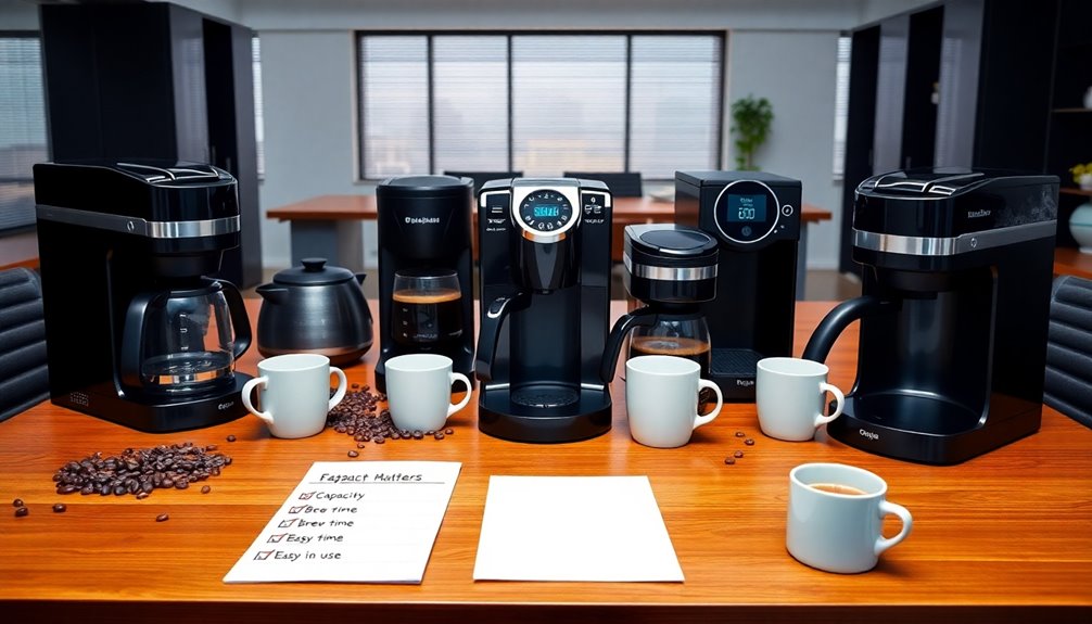 office coffee maker selection criteria