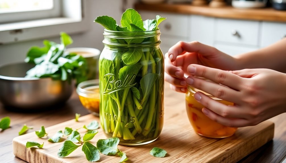 pack ingredients into jar
