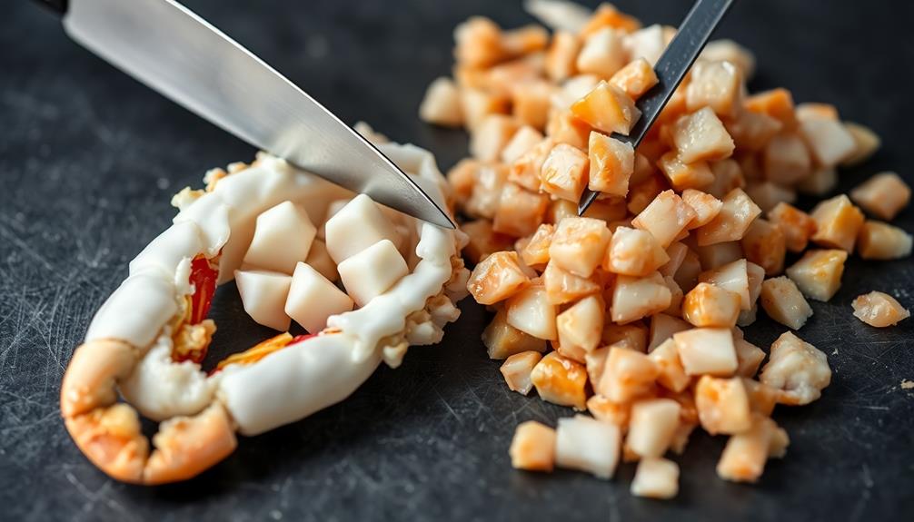 peel chop crab meat