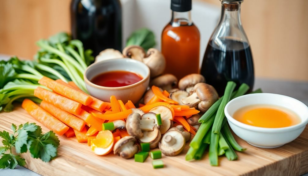 prepare broth ingredients separately