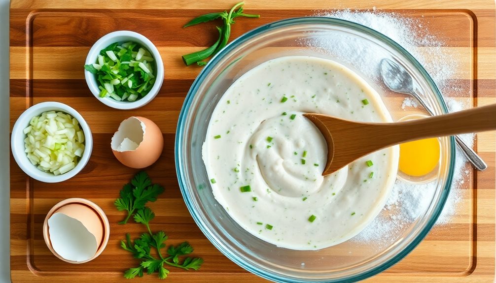 prepare fish paste mixture