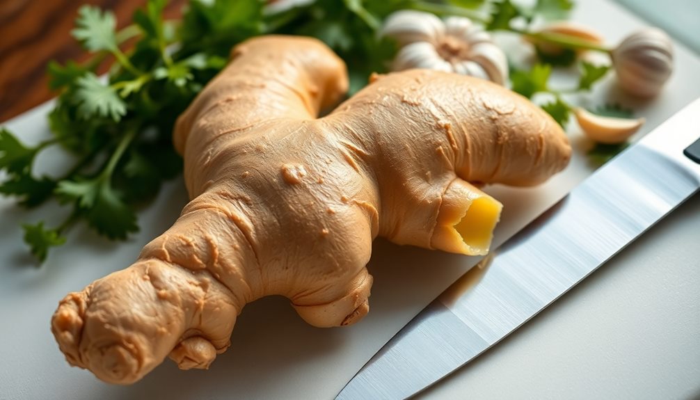 prepare fresh ginger root