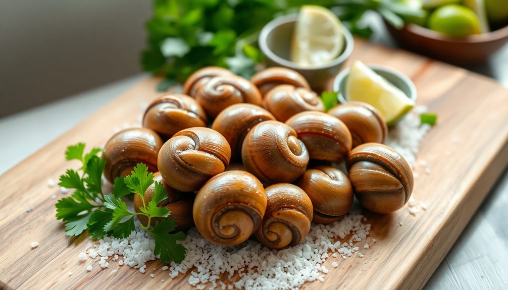 prepare fresh snails carefully