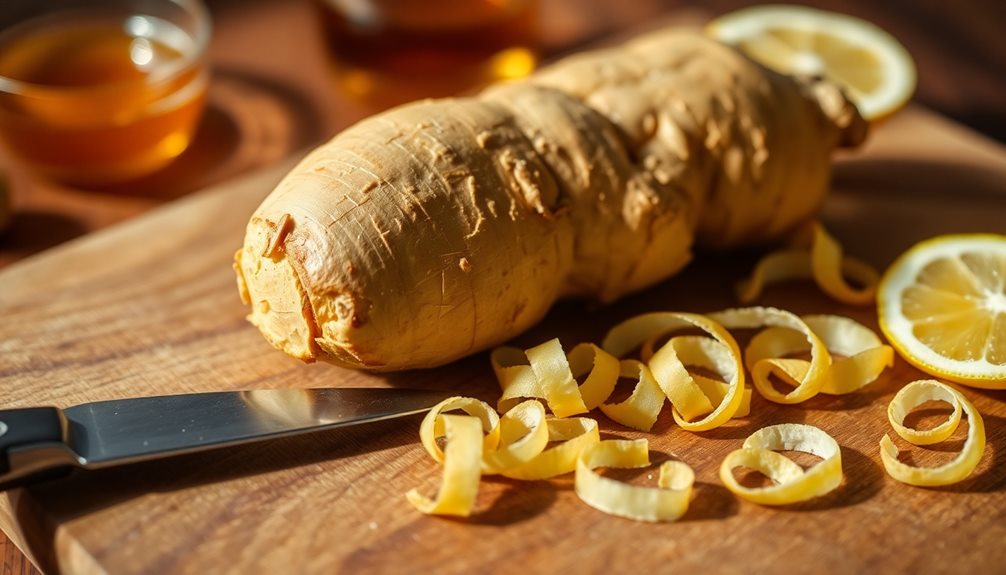 prepare ginger for cooking