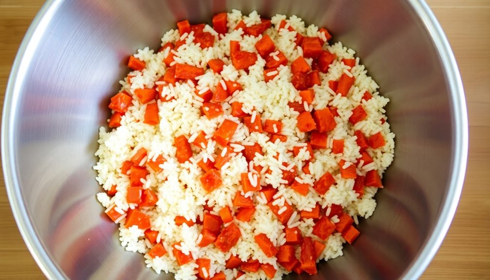 prepare kimchi mixture ingredients