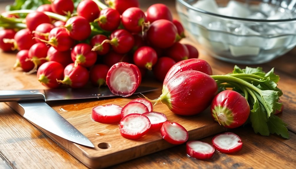 prepare radishes for cooking