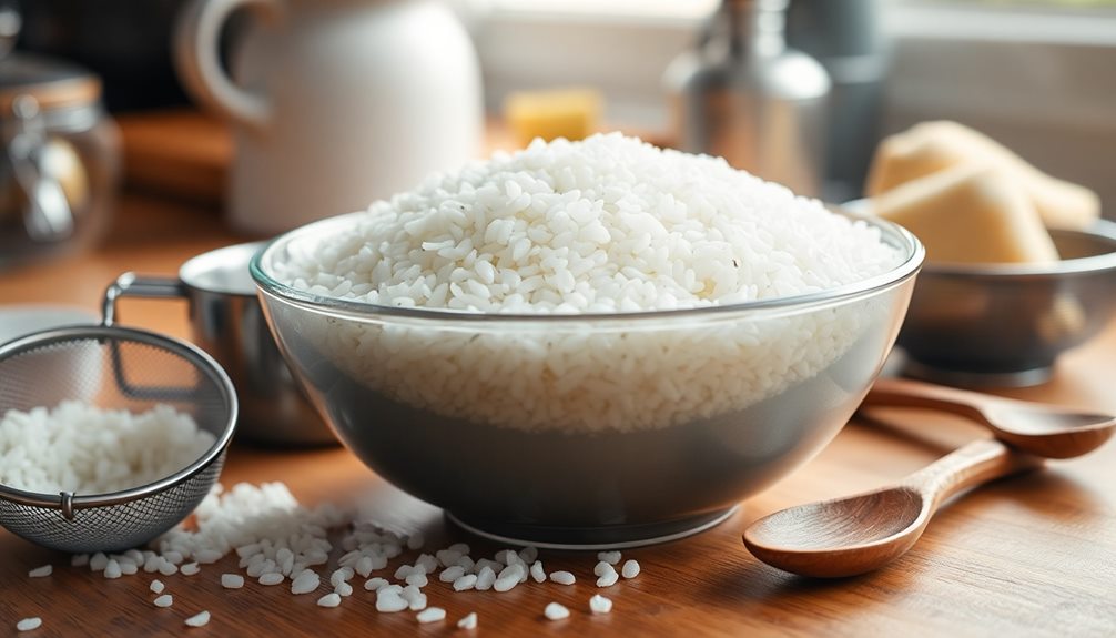 prepare rice before cooking