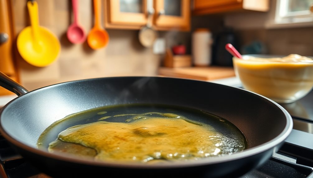 properly heat the pan