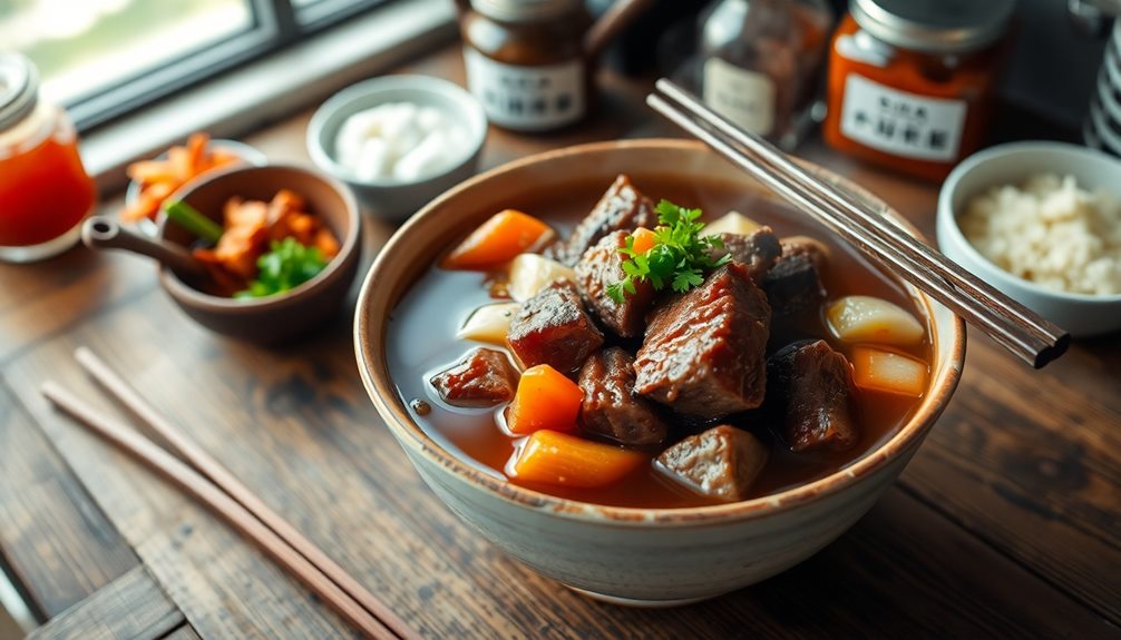 quick korean beef soup